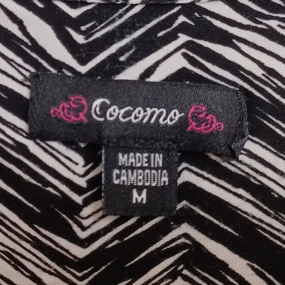 Cocomo Black and White Chevron‎ Women's Top